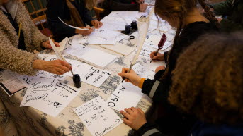 People writing