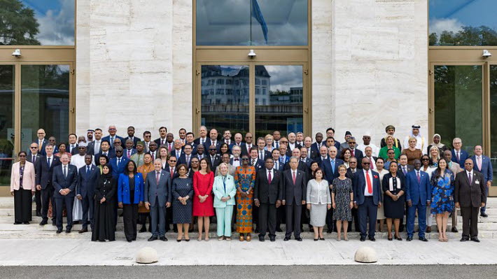 Gruppbild från IPU:s talmanskonferens i Genève