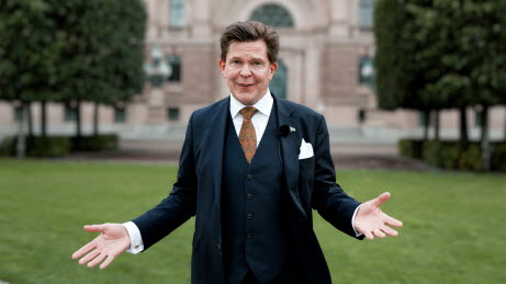 Talmannen utanför riksdagshuset