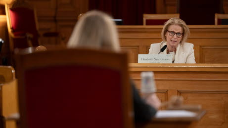 KU-utfrågning med finansminister Elisabeth Svantesson (M).